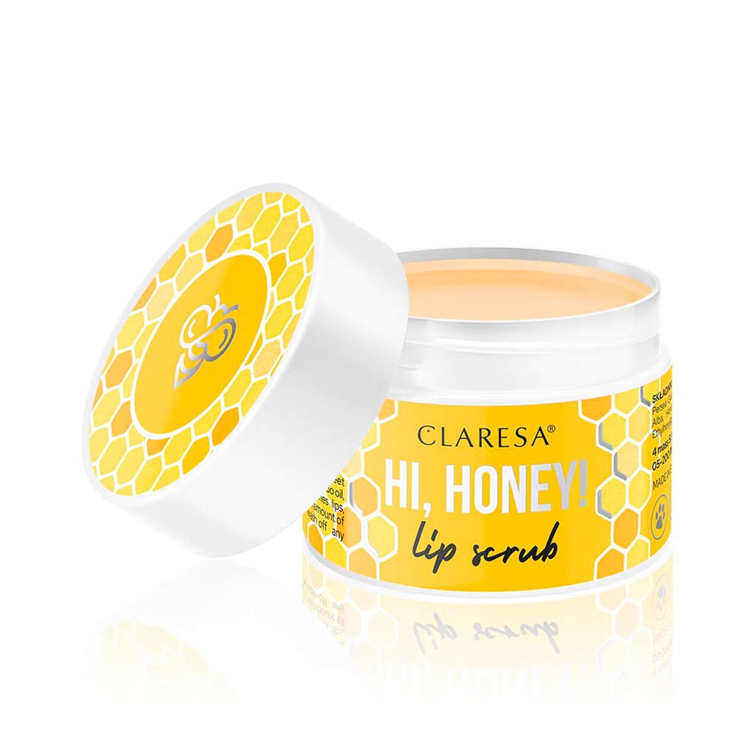 Скраб для губ Claresa Lip Scrub Hi, Honey! Медовий, 15 г